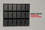 Smart Trading Card Display - Magnetic Display Frame 18 Sports Card Holders Color Box 8 x 5MM Magnets 1 pc Screwdriver 2 Screws & 2 Anchors