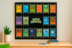 Smart Trading Card Display - Magnetic Display Frame 18 Sports Card Holders Color Box 8 x 5MM Magnets 1 pc Screwdriver 2 Screws & 2 Anchors